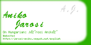 aniko jarosi business card